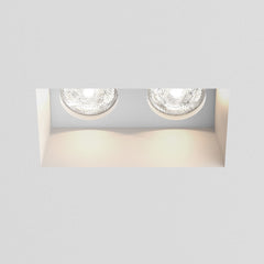 Blanco Square Double Downlight, Plastered In, GU10, IP20