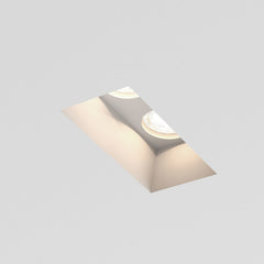 Blanco Square Double Downlight, Plastered In, GU10, IP20