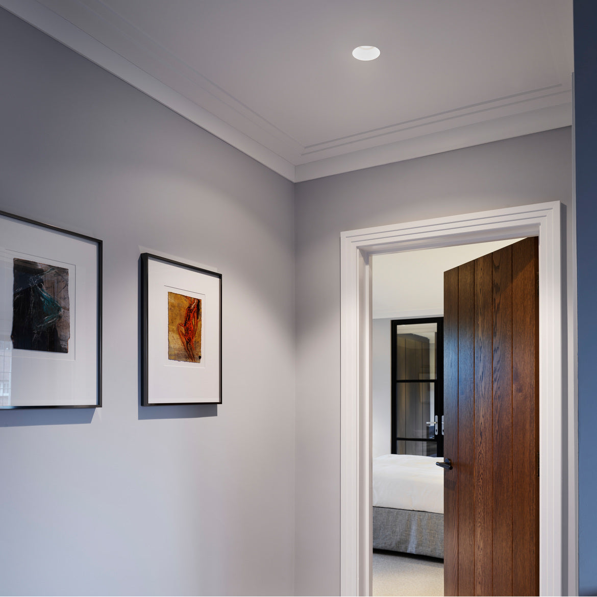 Blanco Round Downlight, Plastered In, GU10, IP20