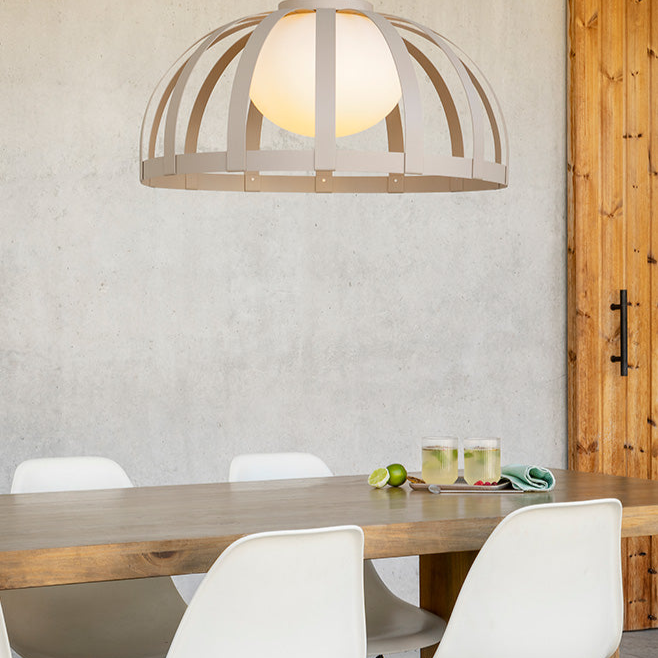 Bols Ceiling, Beige with Polycarbonate Diffuser, LED, Triac Dim, IP65