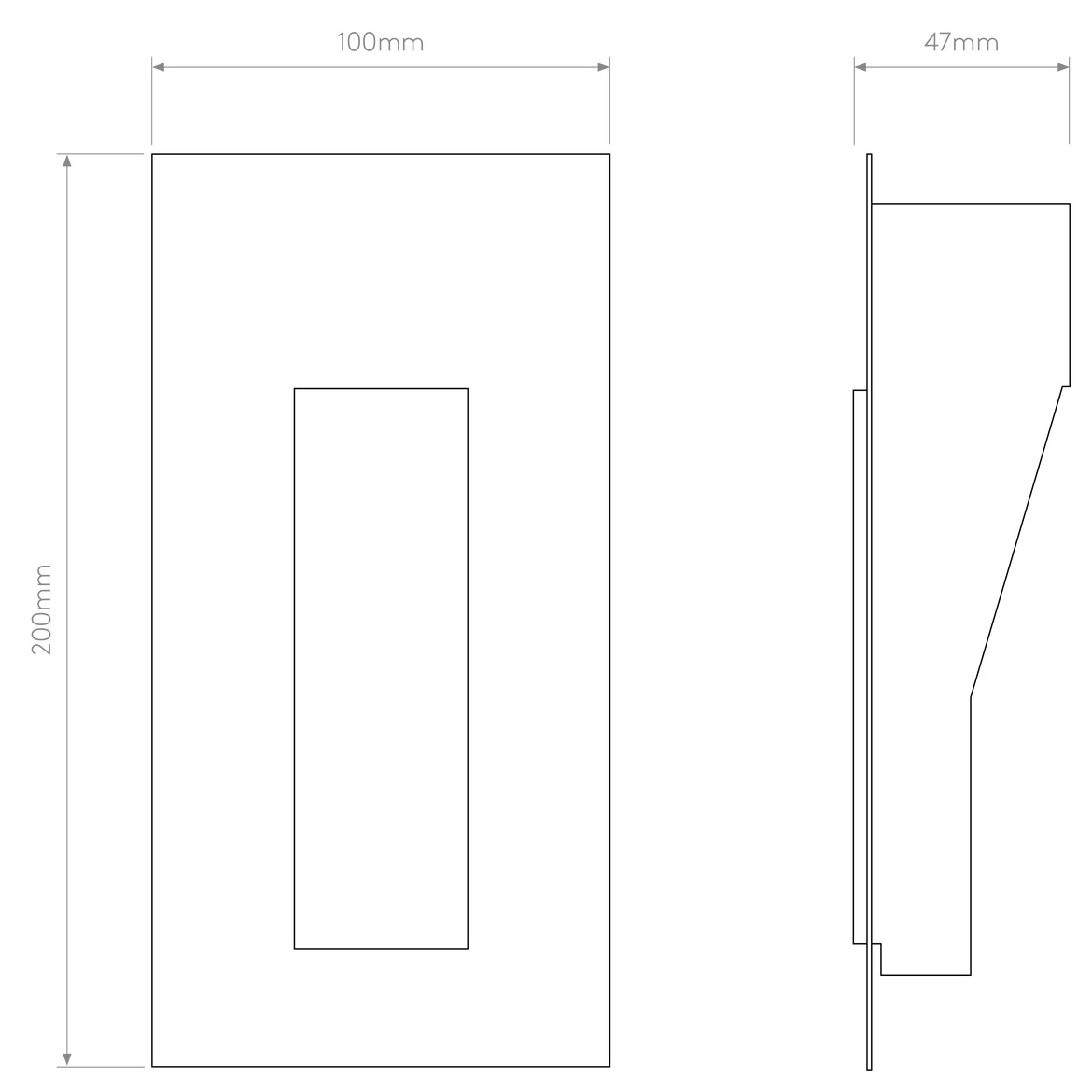 Borgo 35, Small Vertical Trimless Step Light, LED, IP20