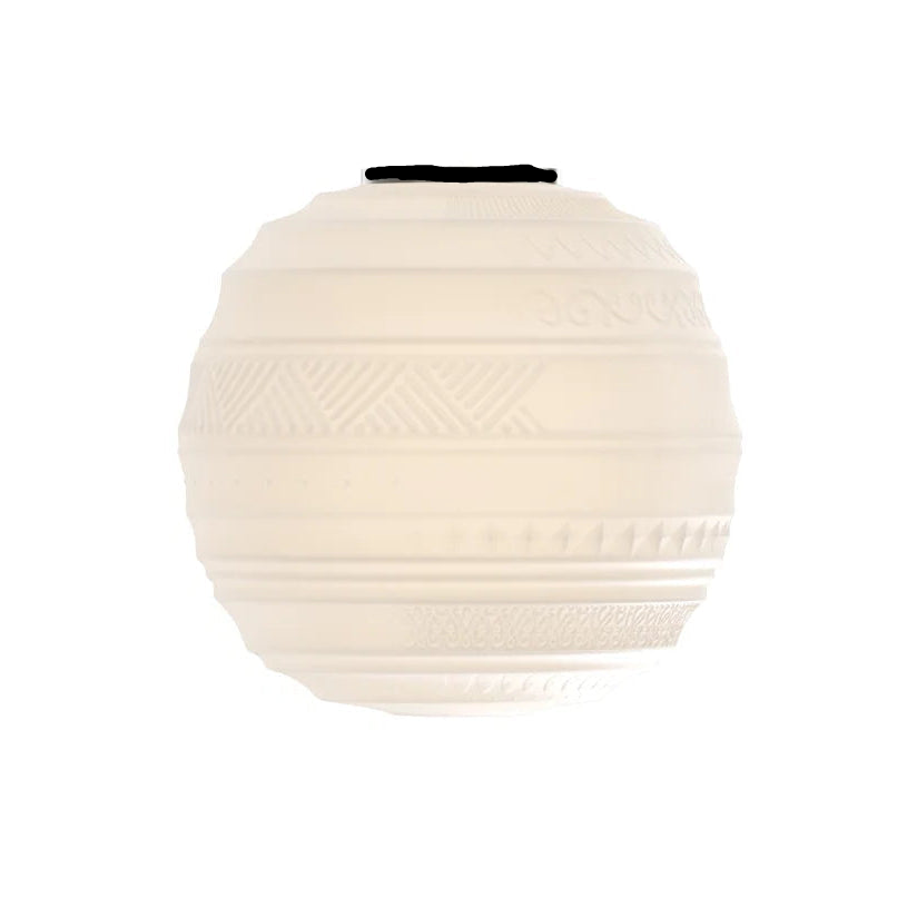 Braille Ceiling, 25 cm, White Textured Glass with Black Base, E14, Triac Dim, IP20