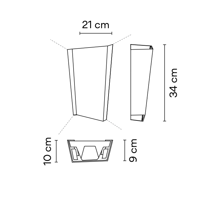 Break Plus Wall, 2 Beam, Large, Primer, LED, 8W, IP65