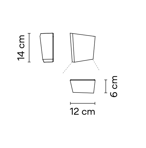 Break Plus Wall, 1 Beam, Black, LED, 1W, IP65