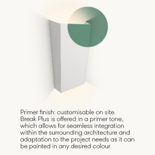 Break Plus Wall, 2 Beam, Small, Primer, LED, 2W, IP65