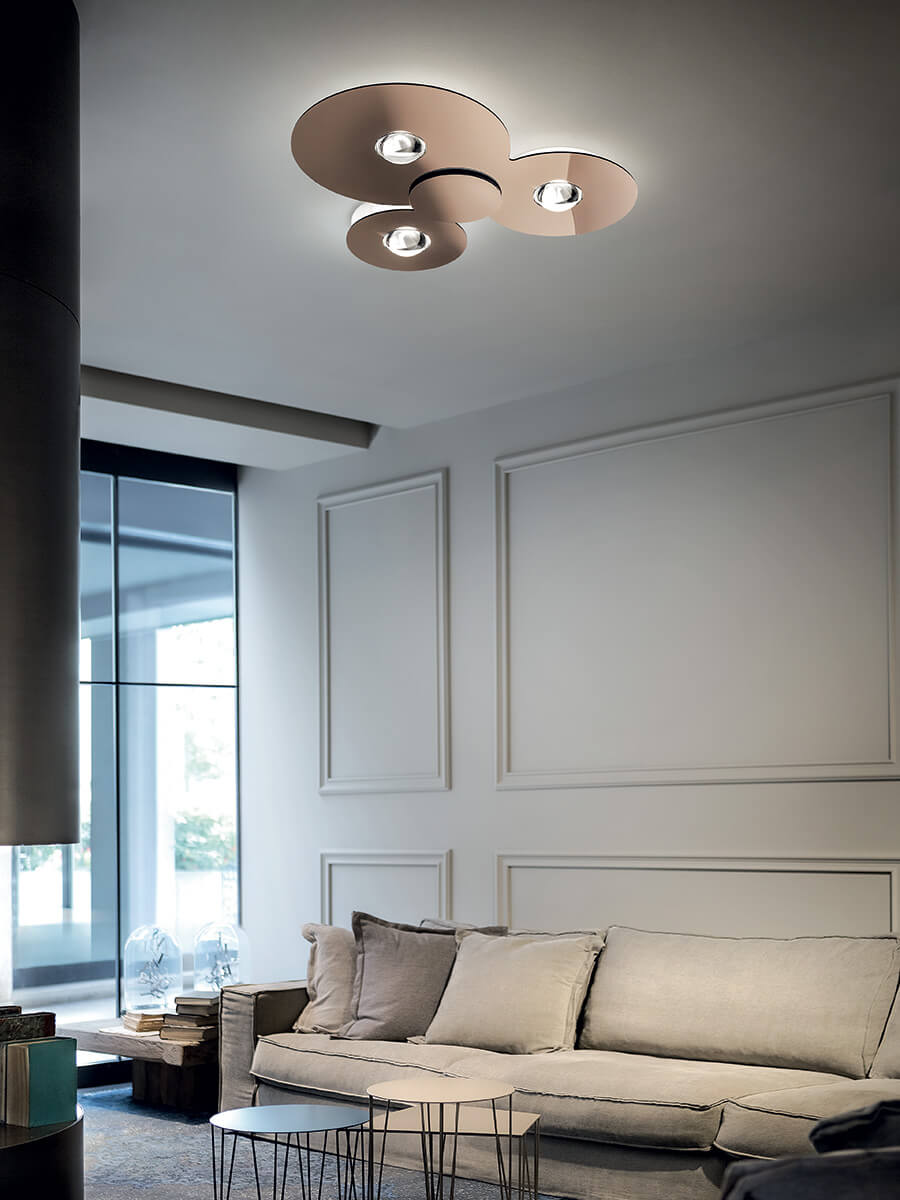 Bugia Ceiling, Triple, Glossy Chrome, LED, Triac Dim, IP20
