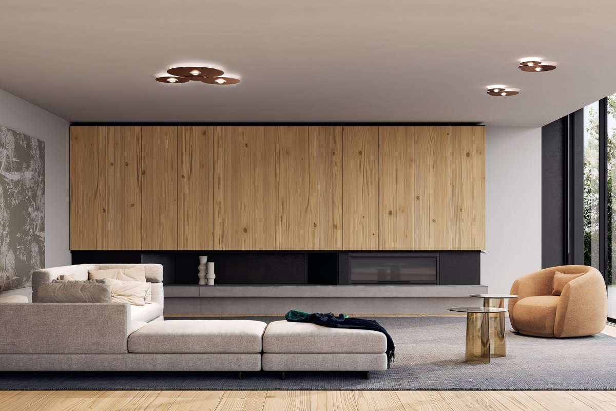 Bugia Ceiling, Single, Glossy Chrome, LED, Triac Dim, IP20