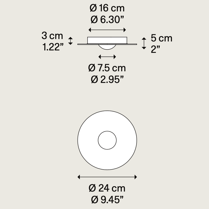 Bugia Ceiling, Single, Glossy Black, LED, Triac Dim, IP20