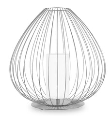 Cell Floor Lamp, Wide, 89 cm H, White Metal with White Poly, E27, IP65