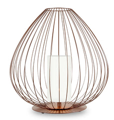 Cell Floor Lamp, Wide, 62 cm H, Bronze Metal with White Poly, E27, IP65