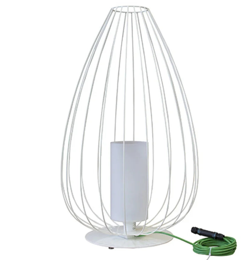Cell Floor Lamp, Tall, 88 cm H, White Metal with White Poly, E27, IP65