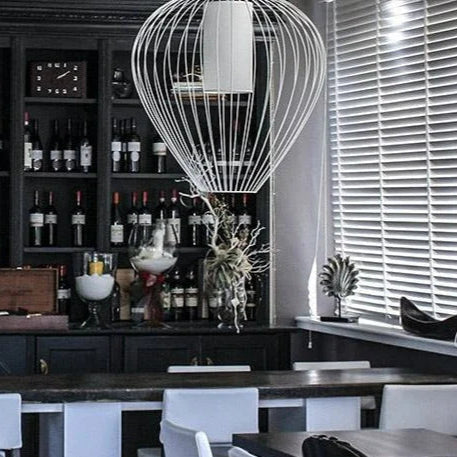 Cell Pendant Lamp, Wide, 89 cm H, Bronze Metal with White Linen and Black Tassel, E27, IP20 (Copy)