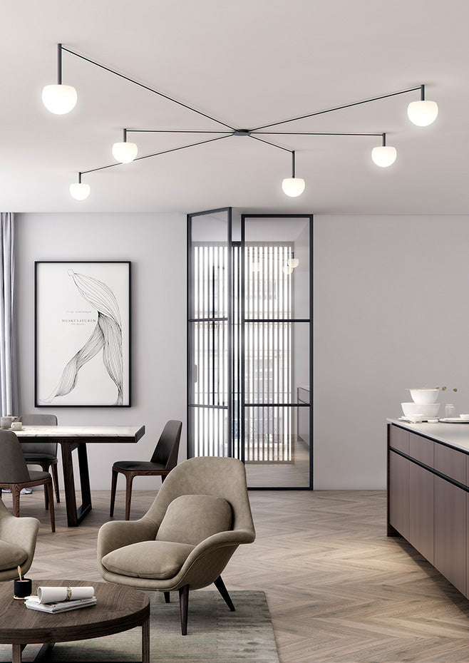 Circ Radial Ceiling, 6 Light, Surface Mount, LED, IP20