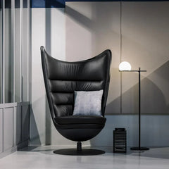Circ Floor Lamp, Glass Shade with Black, LED, IP20