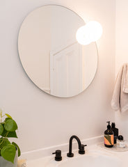 Circ Mirror Light, 70 cm ø, LED, Triac Dim, IP44 with Demister