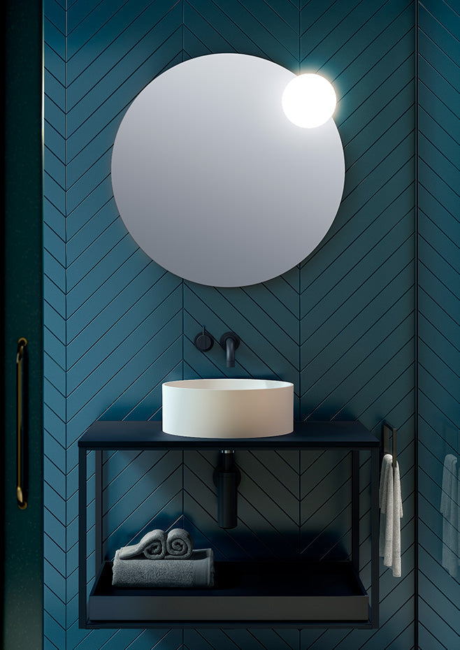 Circ Mirror Light, 50 cm ø, LED, Triac Dim, IP44