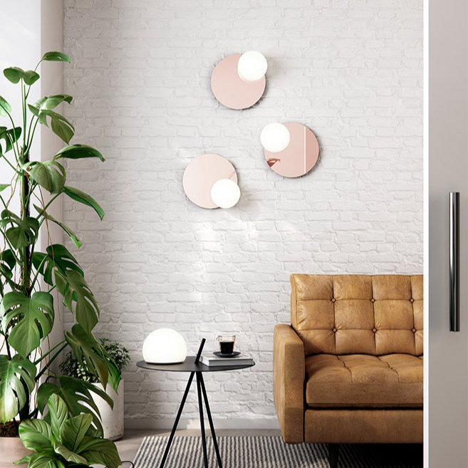 Circ Mirror Light, Grey Glass, 30 cm ø, LED, Triac Dim, IP44