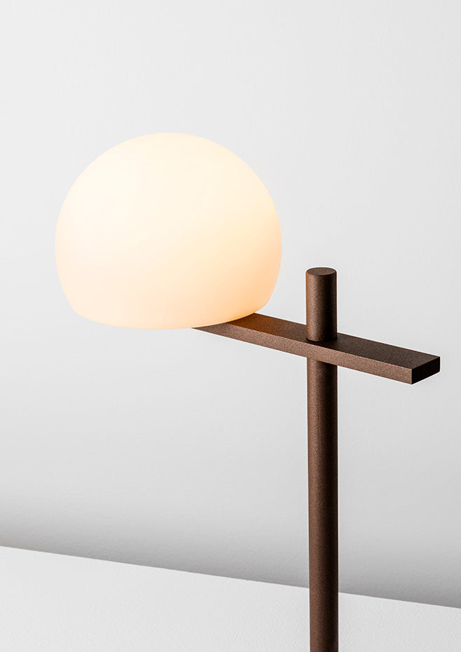 Circ Wall Light, White Poly with Rust Strap, LED, Triac Dim, IP55