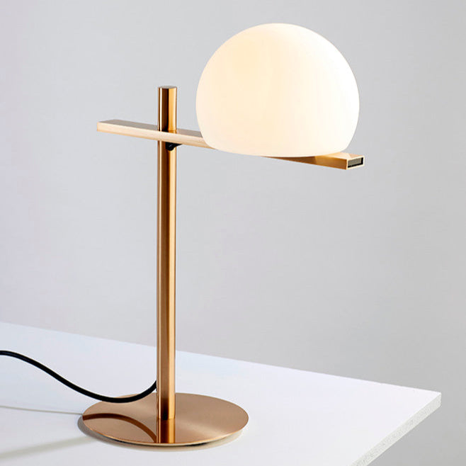 Circ Table Lamp, Glass Shade with Black Body, LED, IP20