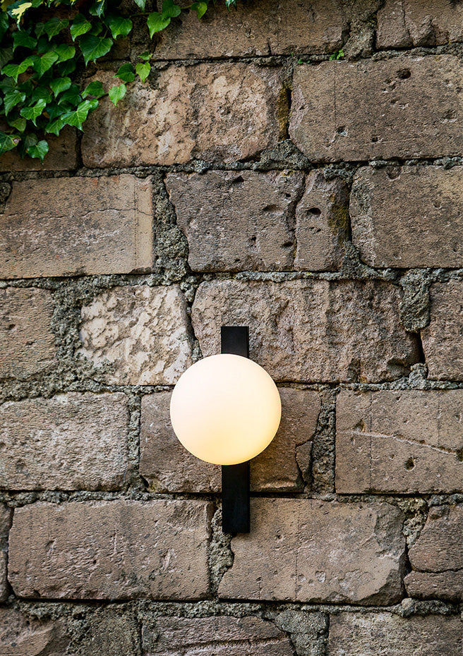 Circ Wall Light, White Poly with Black Strap, LED, Triac Dim, IP55 OUTDOOR