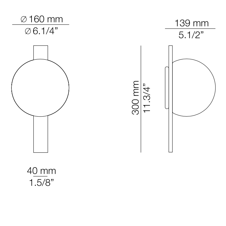 Circ Wall Light, White Poly with Black Strap, LED, Triac Dim, IP55 OUTDOOR