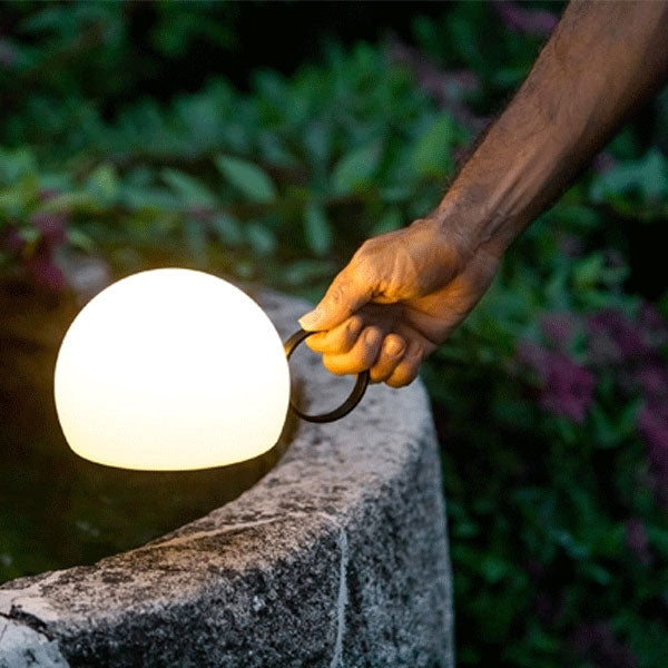 Circ Wireless Table Lamp, Poly Shade with Large Black Ring, LED, IP67