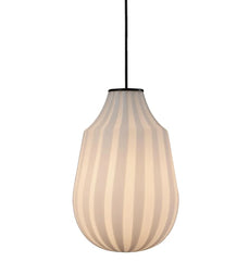 Circus pendant light, white filigree handblown glass, oblong, E27, Triac Dim, IP20