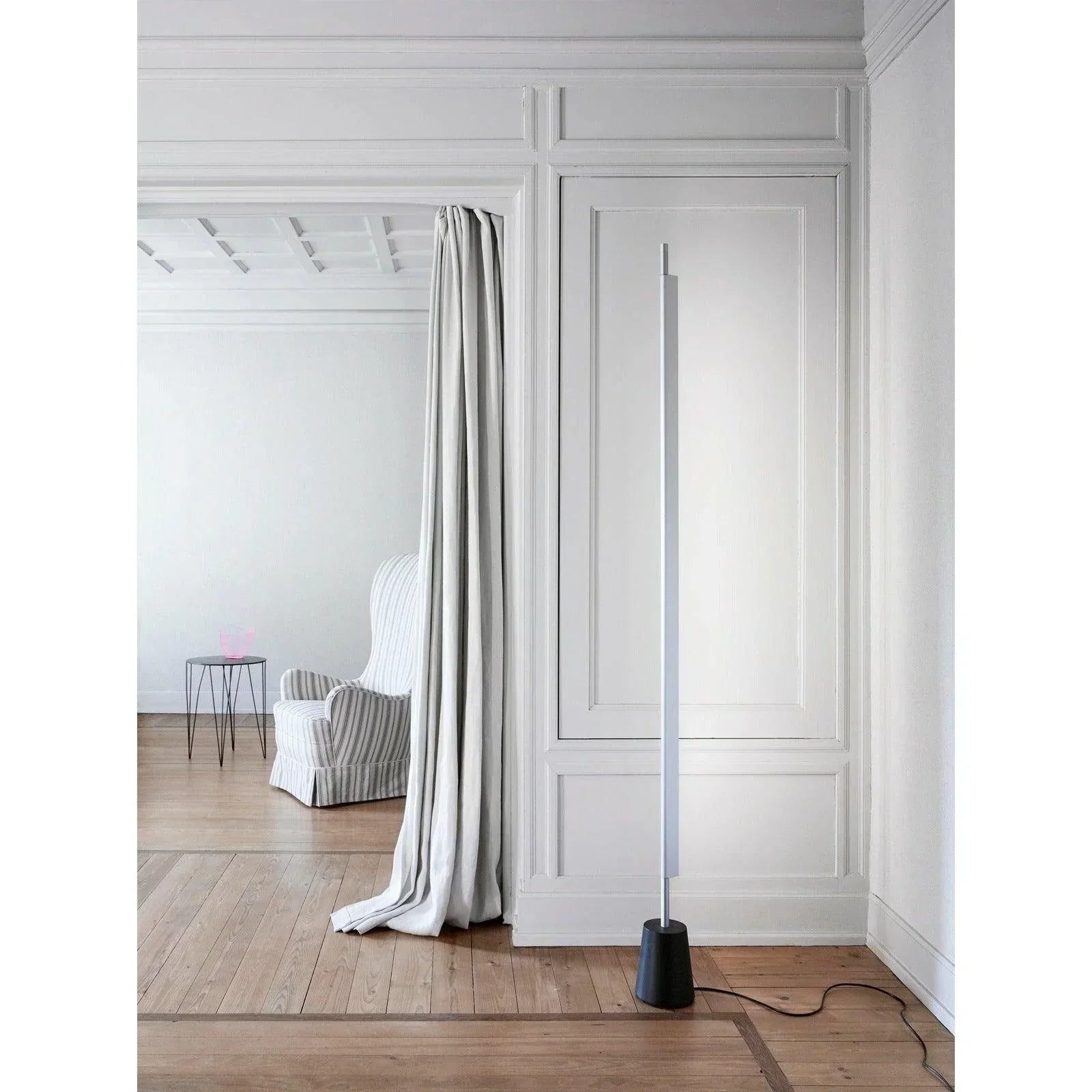 Compendium Linear Floor Lamp, Black, LED, 37W, Foot Dimmer, IP20
