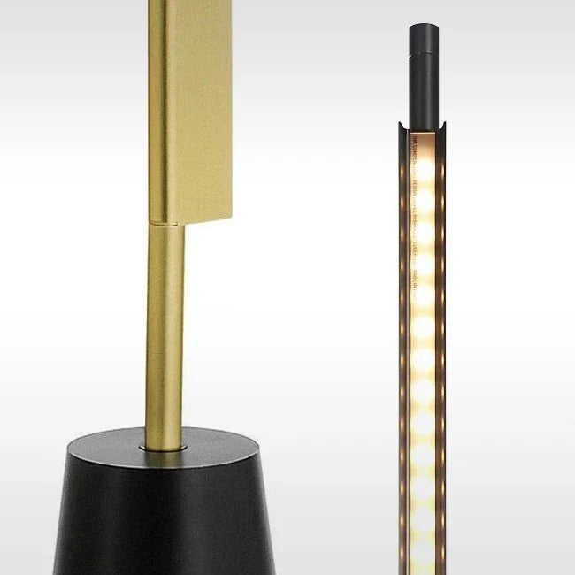 Compendium Linear Floor Lamp, Black, LED, 37W, Foot Dimmer, IP20