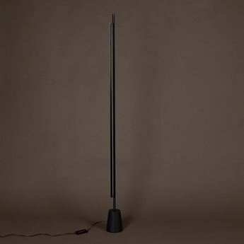 Compendium Linear Floor Lamp, Black, LED, 37W, Foot Dimmer, IP20