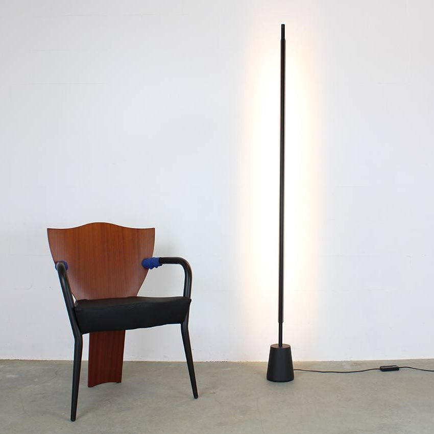 Compendium Linear Floor Lamp, Black, LED, 37W, Foot Dimmer, IP20