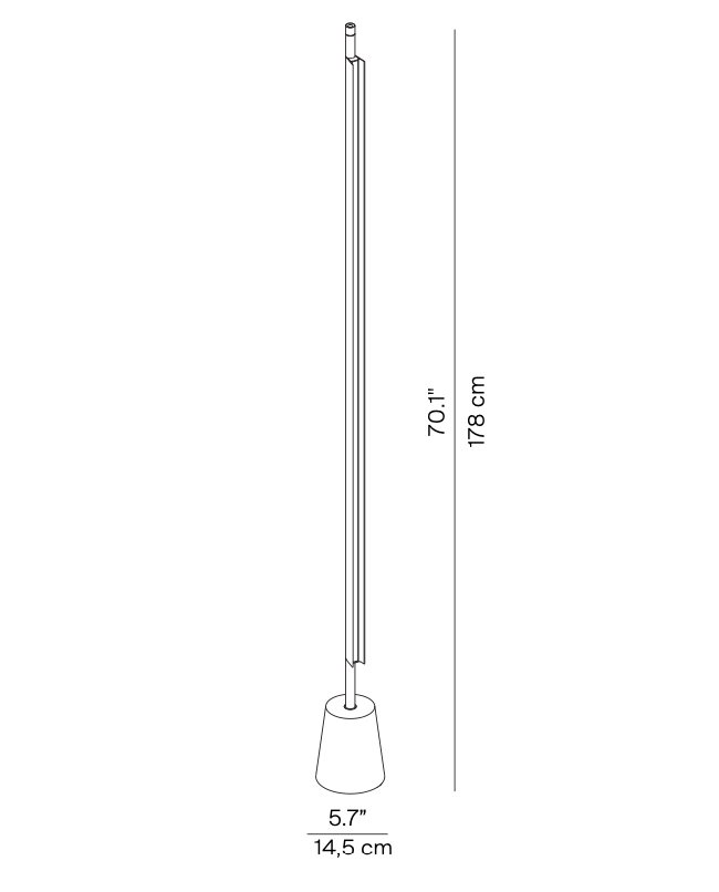 Compendium Linear Floor Lamp, Black, LED, 37W, Foot Dimmer, IP20