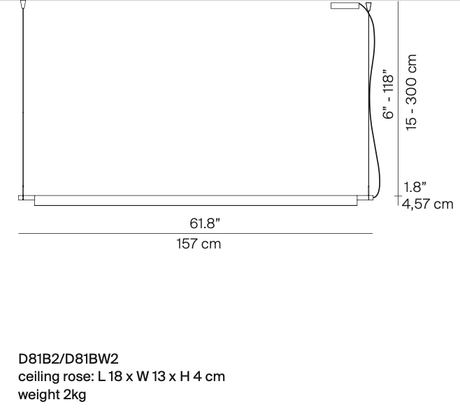 Compendium Linear Pendant, Black, LED, 33W, Phase Dim, IP20