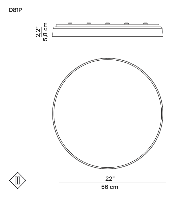 Compendium Ceiling, Black, LED, 39W, Phase Dim, IP40