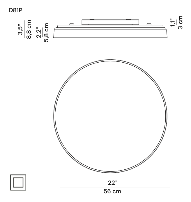 Compendium Ceiling, Black, LED, 39W, Phase Dim, IP40