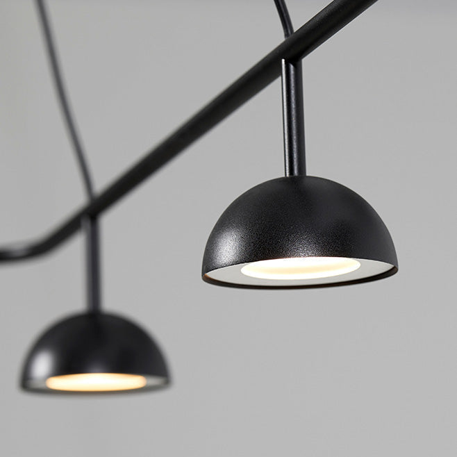 Cupolina Horizontal Pendant, Black, LED, Triac Dim, IP20