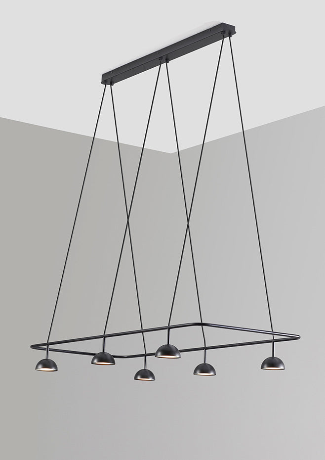 Cupolina Horizontal Pendant, Black, LED, Triac Dim, IP20