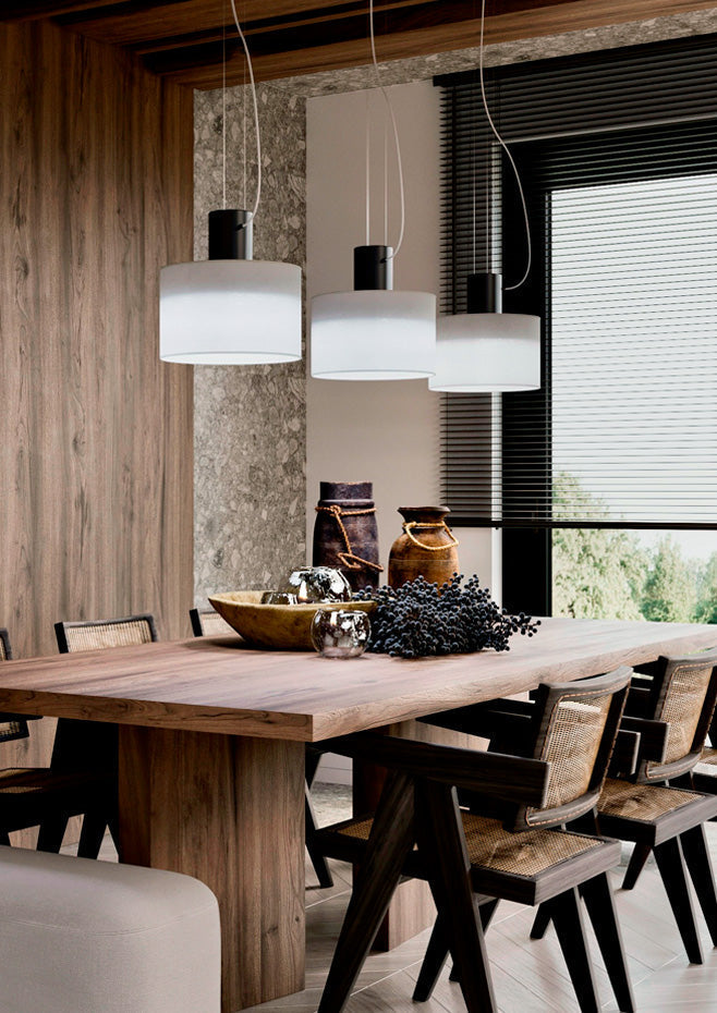 Cyls Pendant with Shade and Black Body, E27, IP20