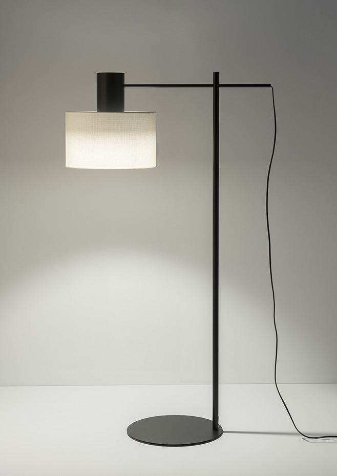 Cyls Reading Floor Lamp with Shade, Black, Adjustable, E27, IP20