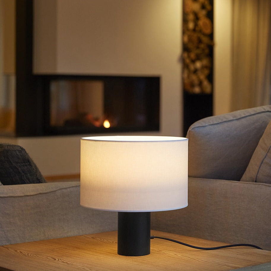 Cyls Table Lamp with Shade and Black, E27, IP20