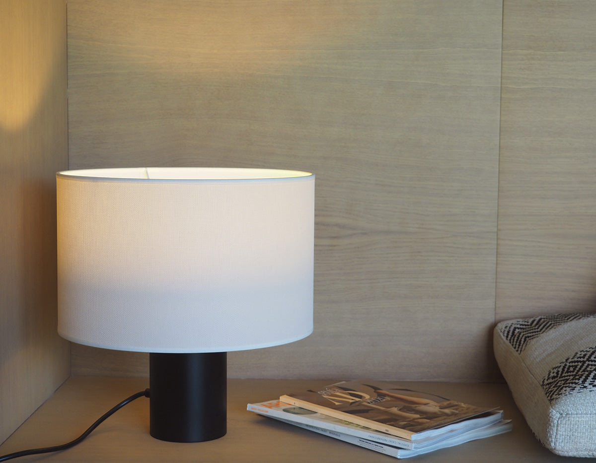 Cyls Table Lamp with Shade and Black, E27, IP20