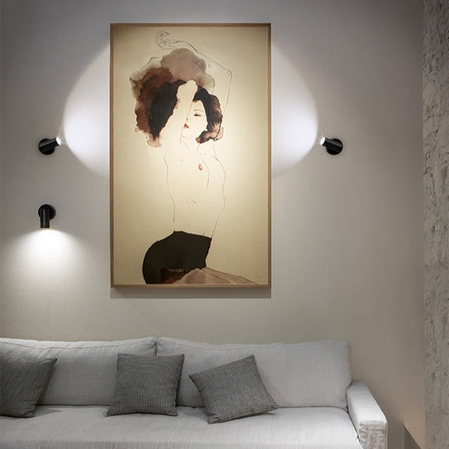Cyls Wall Light, Black, E14, IP20