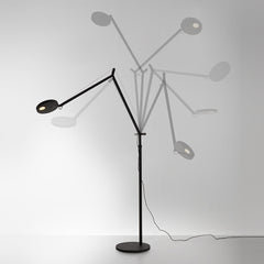 Demetra Adjustable Reading Floor Lamp, Black, LED, Touch Dimmer, IP20