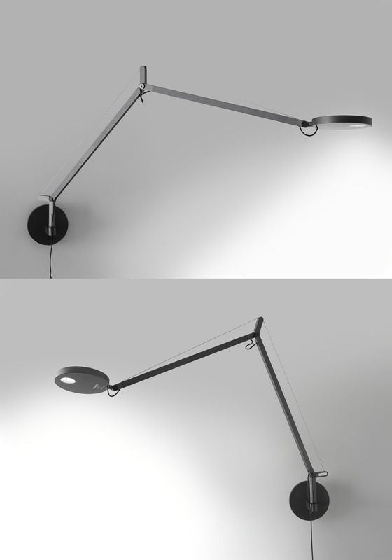 Demetra 2 Arm Adjustable Reading Wall Light, Anthracite, LED, Touch Dimmer, IP20