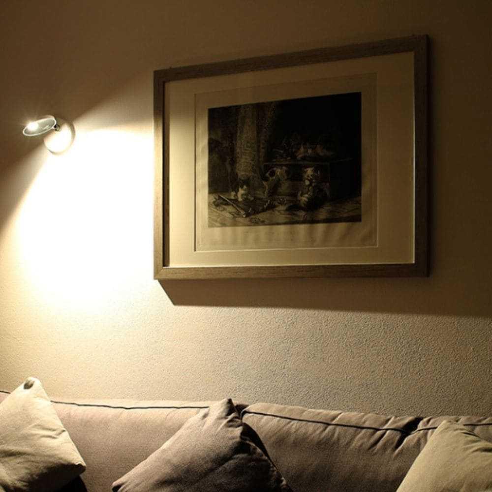 Demetra Adjustable Reading Wall Spot Light, White, LED, On/Off, IP20