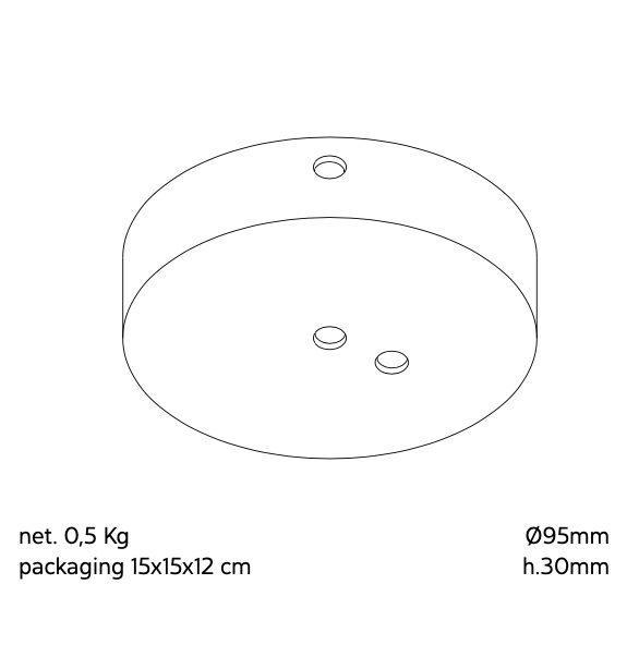 Cell Pendant Lamp, Wide, 59 cm H, Bronze Metal with White Poly, E27, IP65