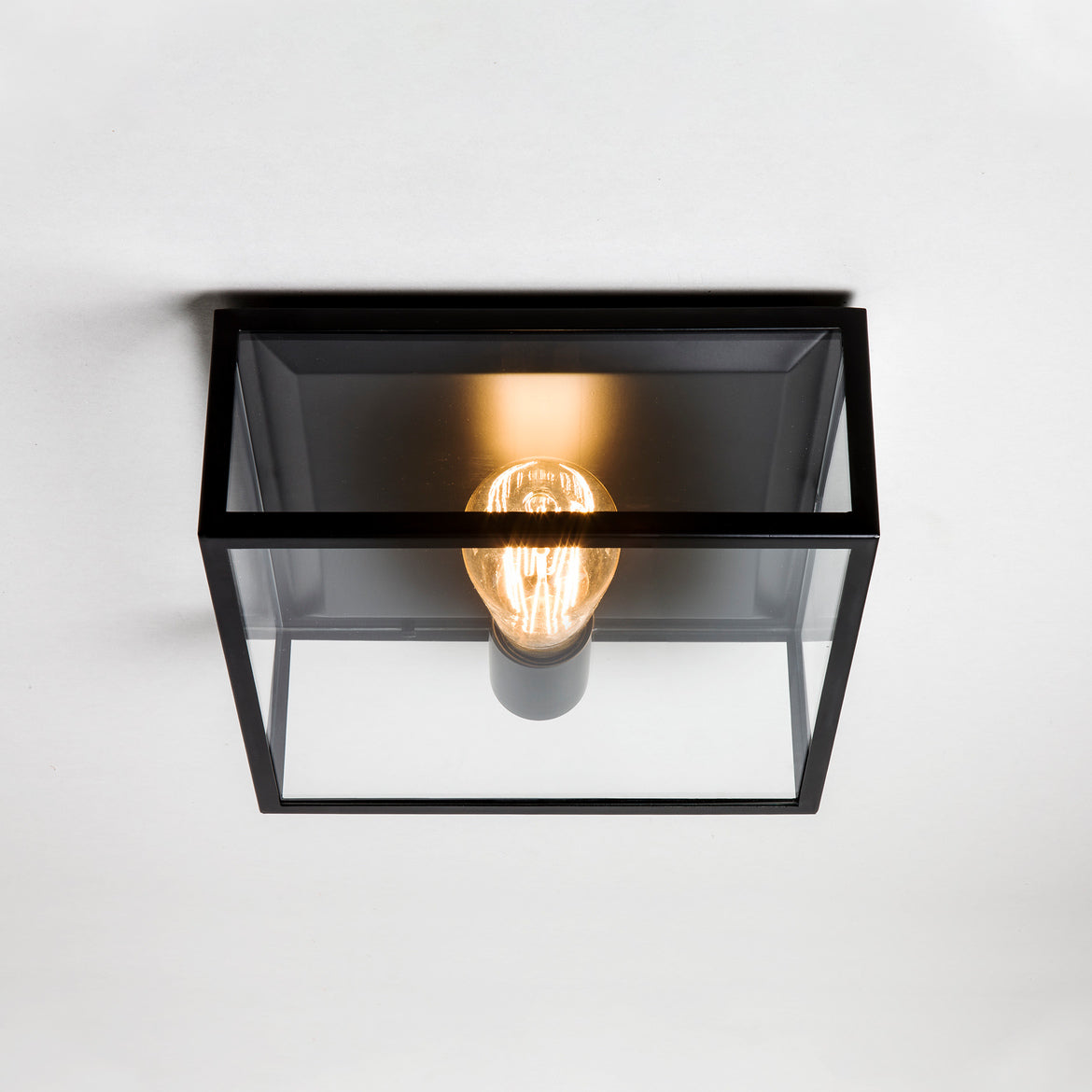 Bronte Ceiling, Black with Clear Glass, E27, IP23