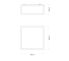 Bronte Ceiling, Black with Clear Glass, E27, IP23